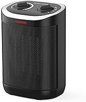 Chikit 1500W Portable Ceramic Space Heater - Fast Heating, Thermostat, Overheat & Tip-Over Safety for Desk, Office, Home