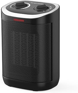 Chikit 1500W Portable Ceramic Space Heater - Fast Heating, Thermostat, Overheat & Tip-Over Safety for Desk, Office, Home