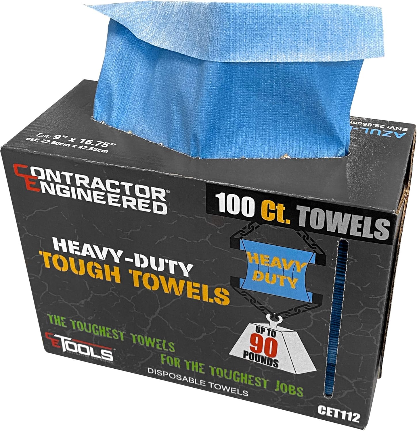 HEAVYDUTY TOUGH TOWELS, Blue Shop Towels, Disposable Shop