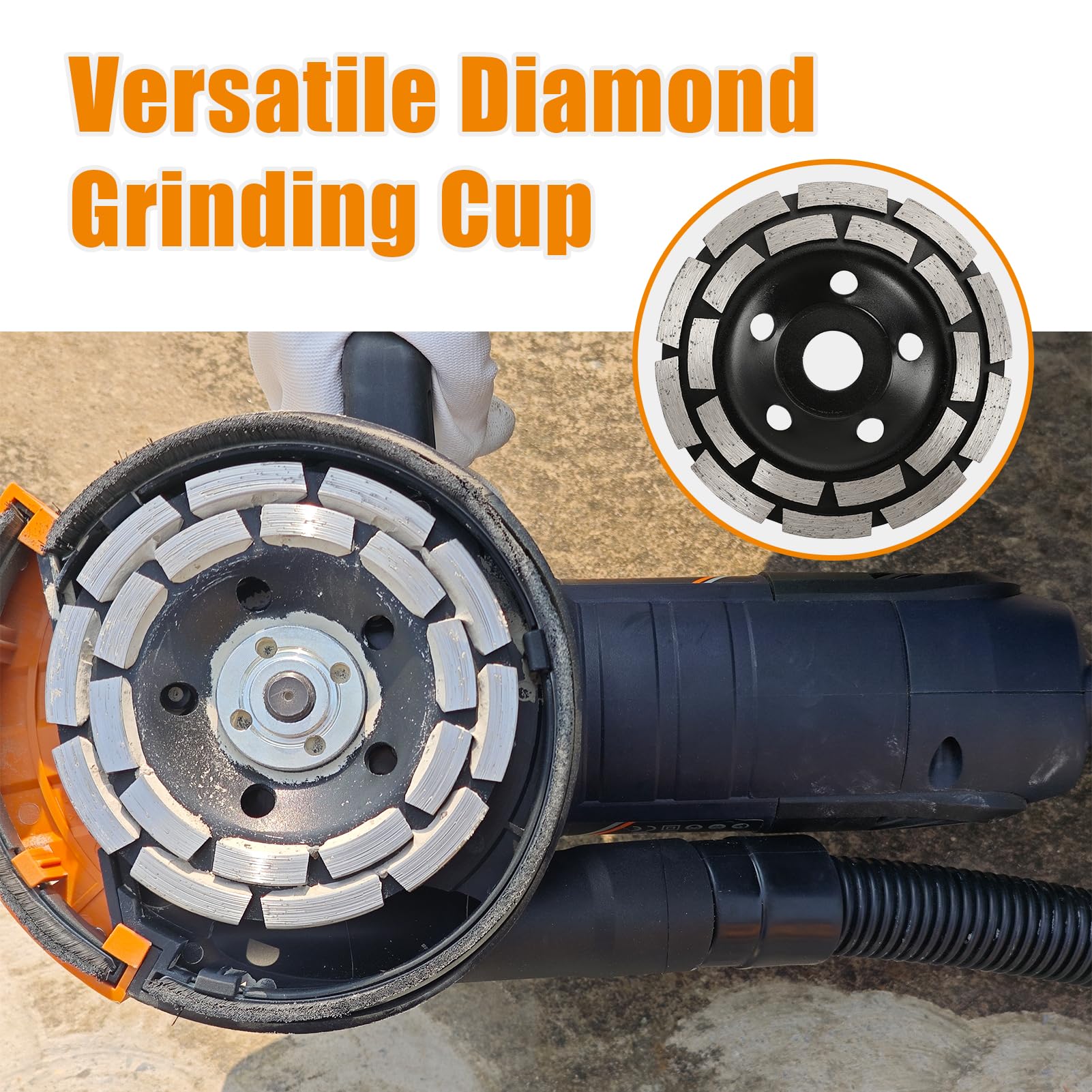 Levigatrice per Cemento 1500W, MAXXT Smerigliatrice per calcestruzzo 1000-8500RPM 7 Velocità Regolabili, Levigatrice per Calcestruzzo con Protezione Rimovibile