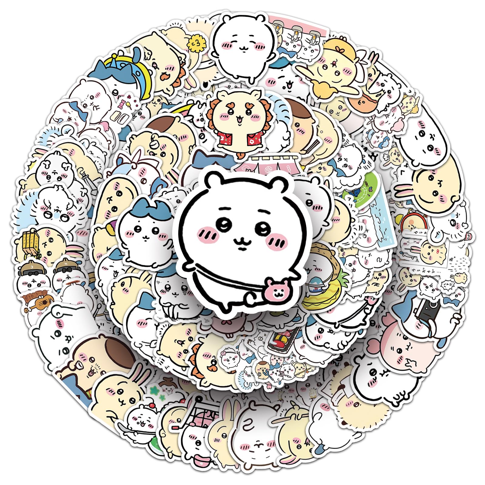 100 Packs Chiikawa Cartoon Stickers Water Bottles Laptop Phone