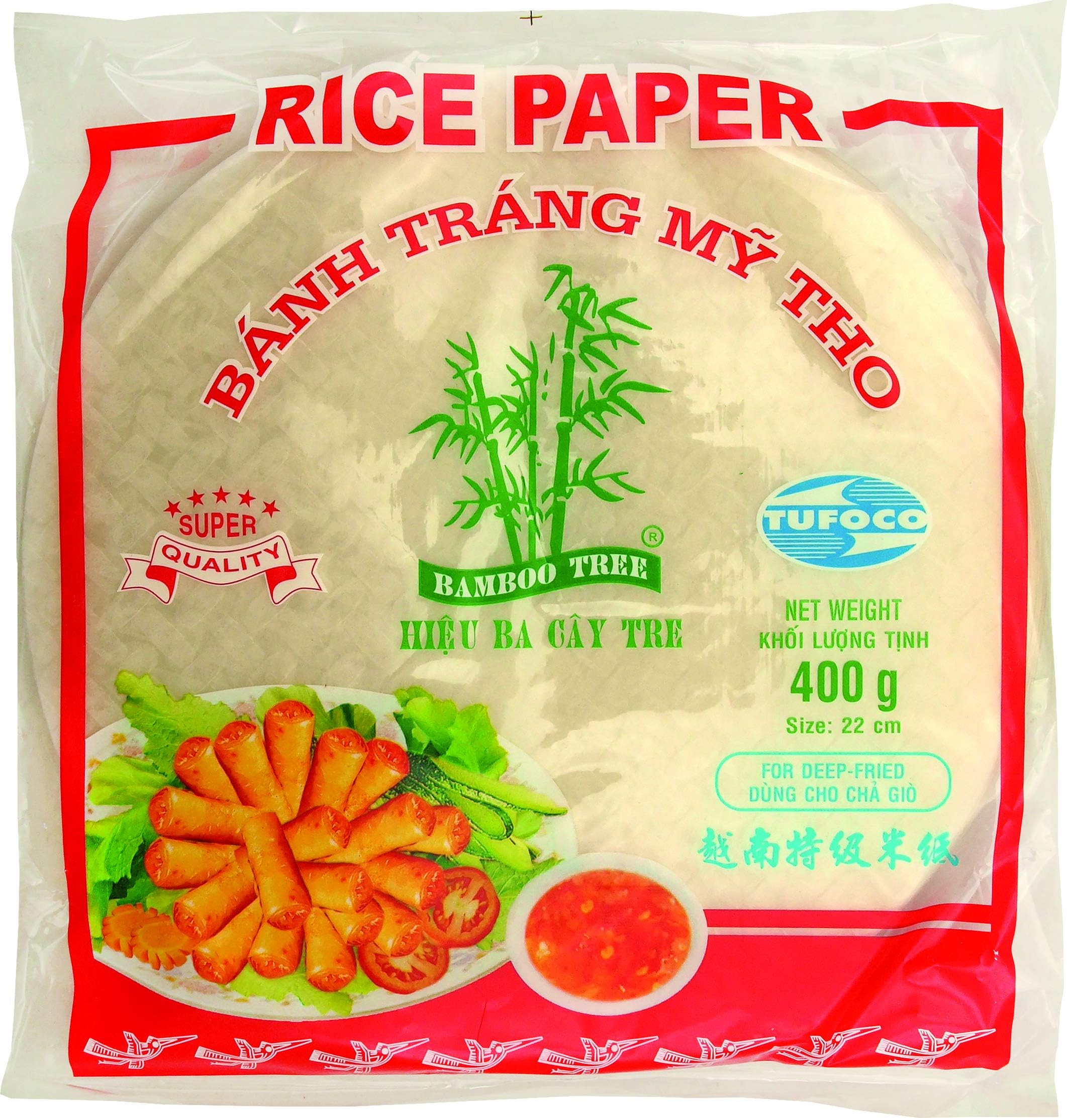 Bamboo Tree, Wrappers Rice Paper Round 22 Cm, 12 Ounce