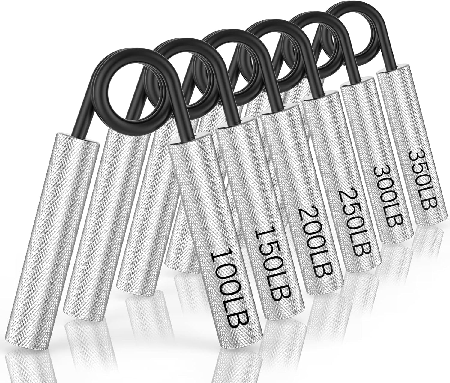 ZEAGUS Grip Strength Trainer 6 Pack,100LB-350LB Metal Hand Grip Strengthener,Non-Slip Heavy-Duty Forearm Exerciser,Hand Gripper for Muscle Building and Hand Rehabilitation Exercising : Everything Else
