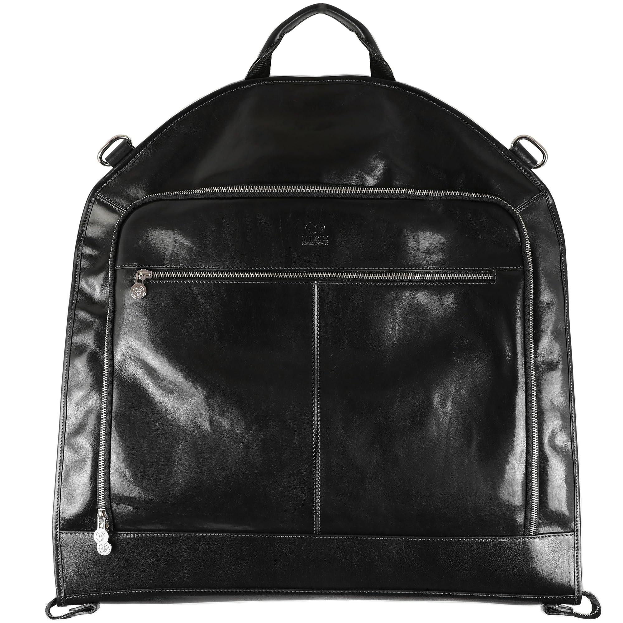 Leather Garment Bag Suit Carrier Slim Carry-on Garment Dress Protection Bag