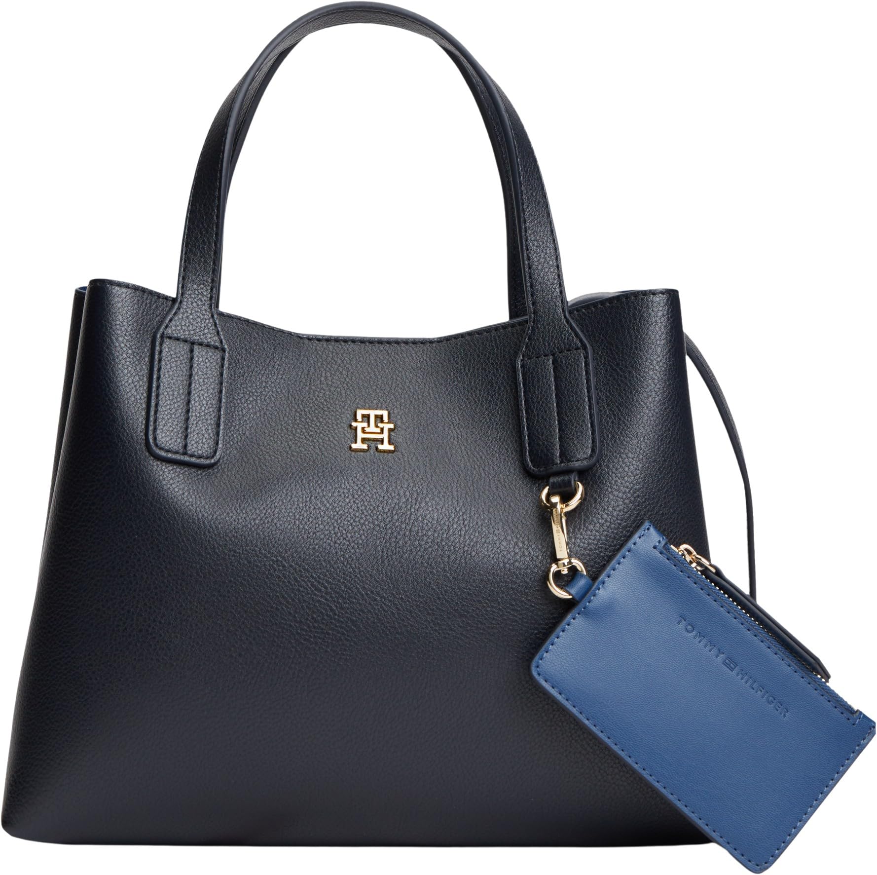 Tommy Hilfiger Women Th Icon Mini Satchel AW0AW18722 Satchel, BLUE, One Size