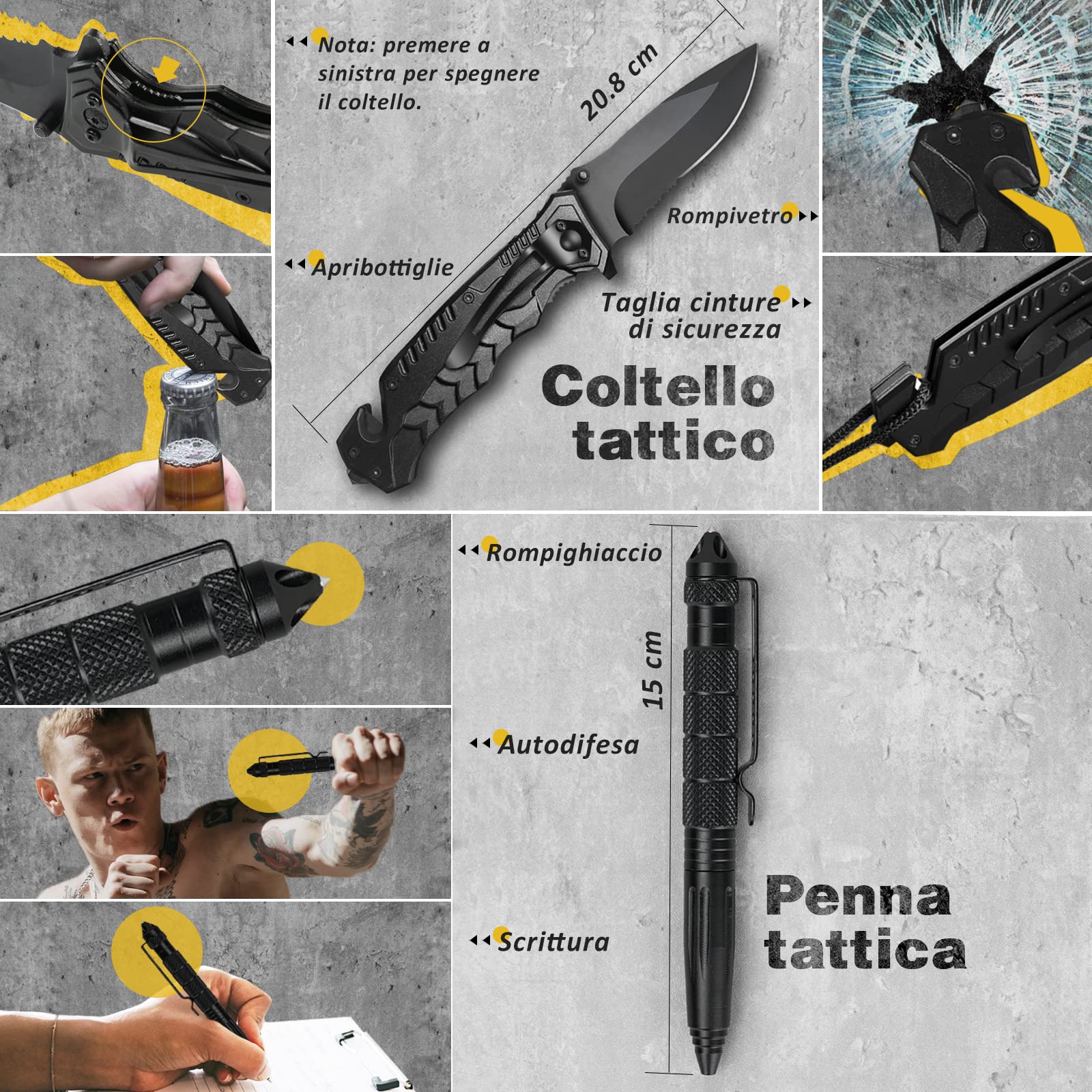 Kit Sopravvivenza Uomo Regalo di San Valentino per Lui - Professionale Kit di Sopravvivenza Survival Accessori per Gli Sport All'aperto, Campeggio, Alpinismo, Idee Regalo Uomo Originali Compleanno