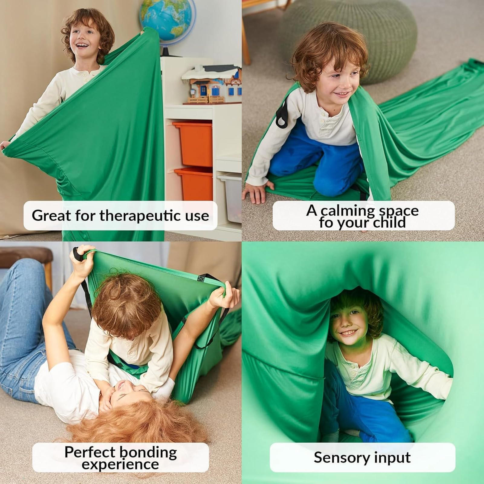 Tunnel Sensoriale per Bambini, Tubo Strisciante Elasticizzato