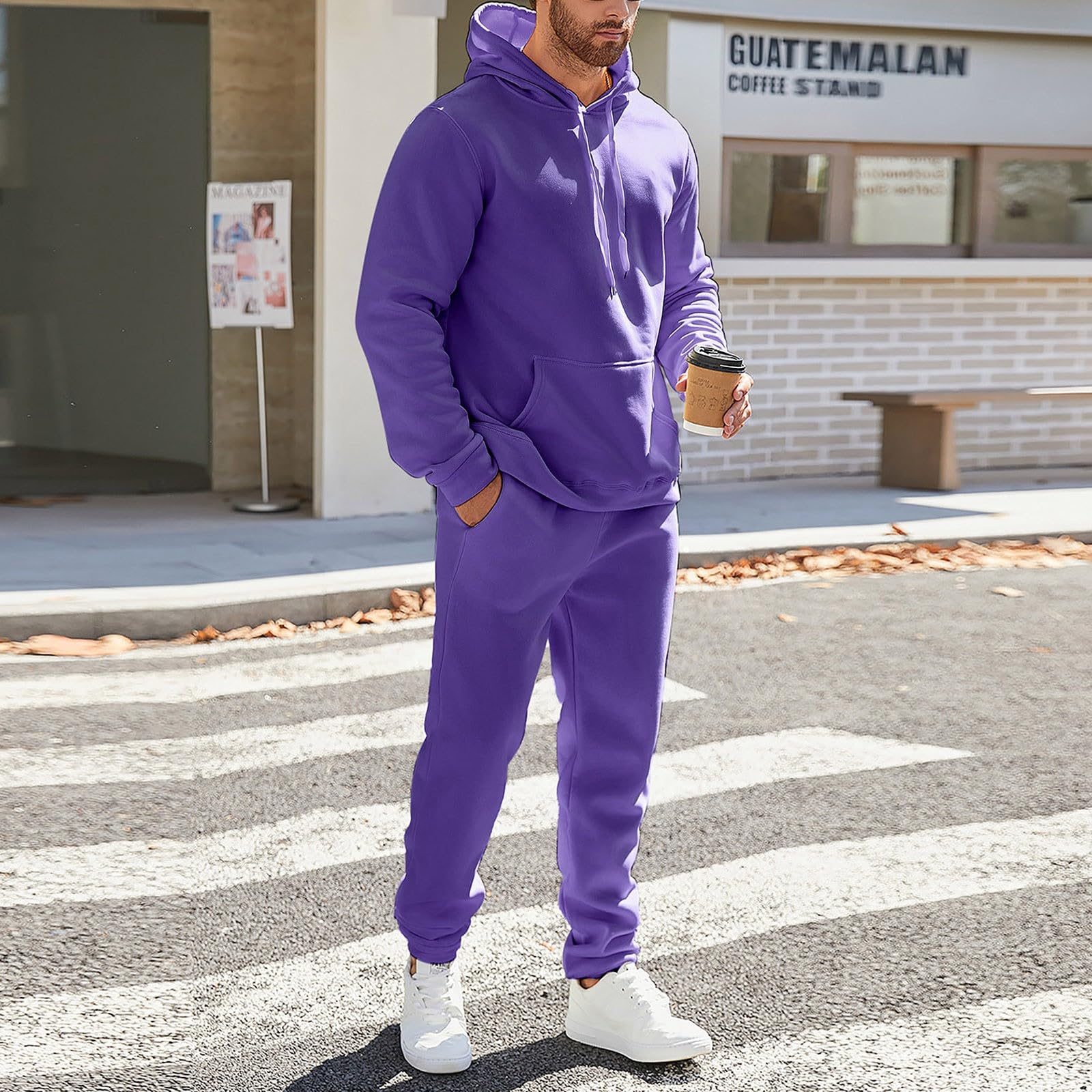 Oversized y2k Jogginganzug Trainingsanzug Herren Baumwolle Sportanzug Hausanzug Set Activewear Streatwear Jogging Anzug Freizeitanzug Mit Baggy Hoodie Und Jogginghose