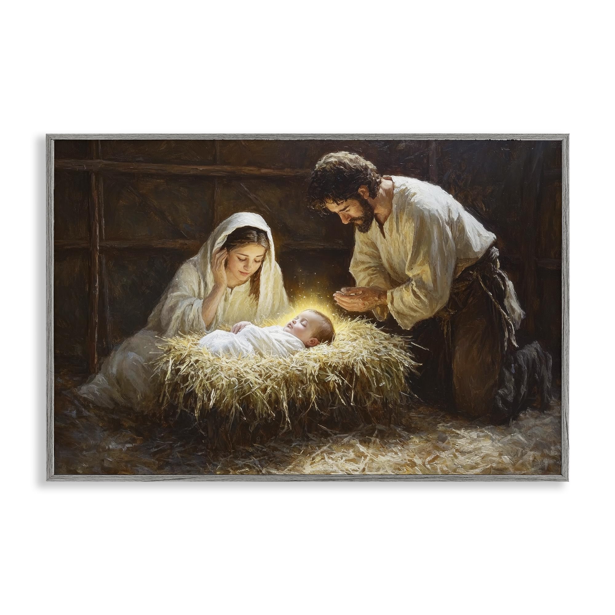 Christ Is Born Giclée encadrée Petal Prints Design tableau de 30,5x45,7 cm