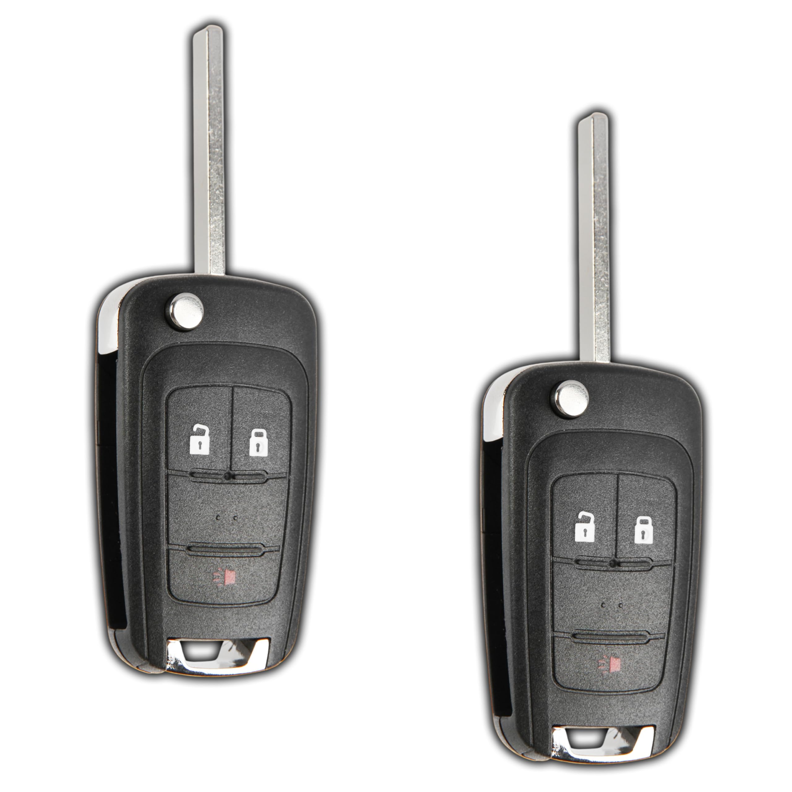 2X KeylessOption Key Fob Replacement for 2010 2011 2012 2013 2014 2015 2016 2017 2018 2019 Chevrolet Chevy GMC Buick Remote, 3-Button OHT01060512, Programming Guide Included
