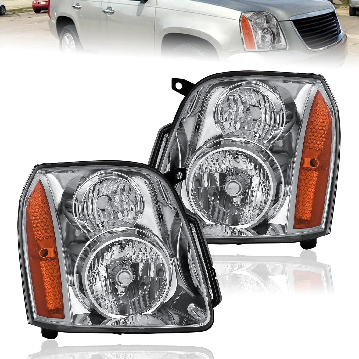 LNZMPART Automotive Headlight Assembly Pair, Car Headlamp