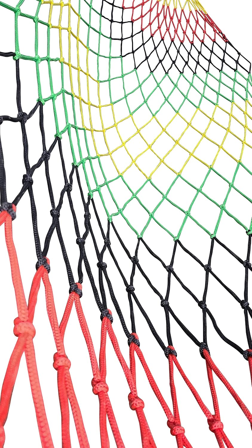 Naturejam Rasta Hammock-Portable Jamaican Camping Mesh Rope Hammock with Carrying Bag and Tree Straps