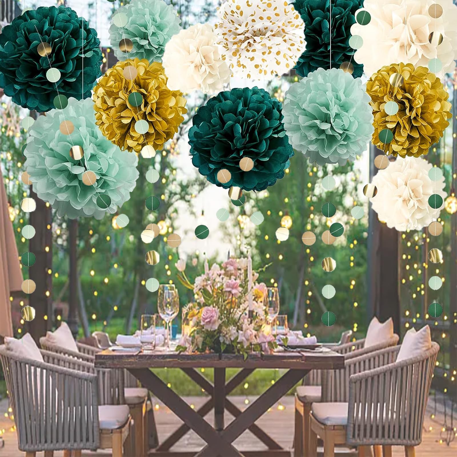 EinsSein 1x Pompons En Papier 3x Guirlandes Pendentif