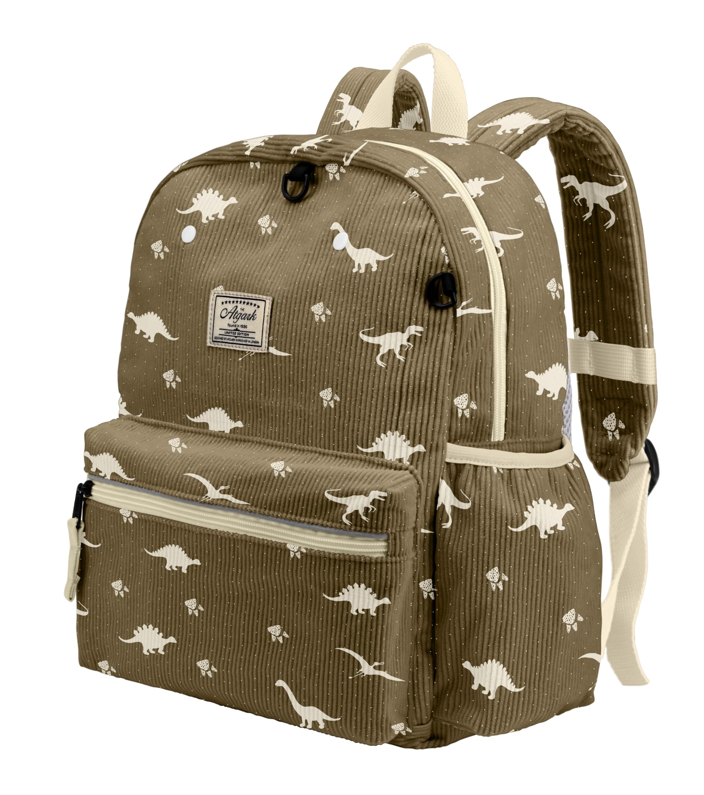 Corduroy Toddler Backpack for Boys 2-5: Preschool Backpack for Boys Girls - Cute Kids Backpack for Boys 13.5" H Fit Folder