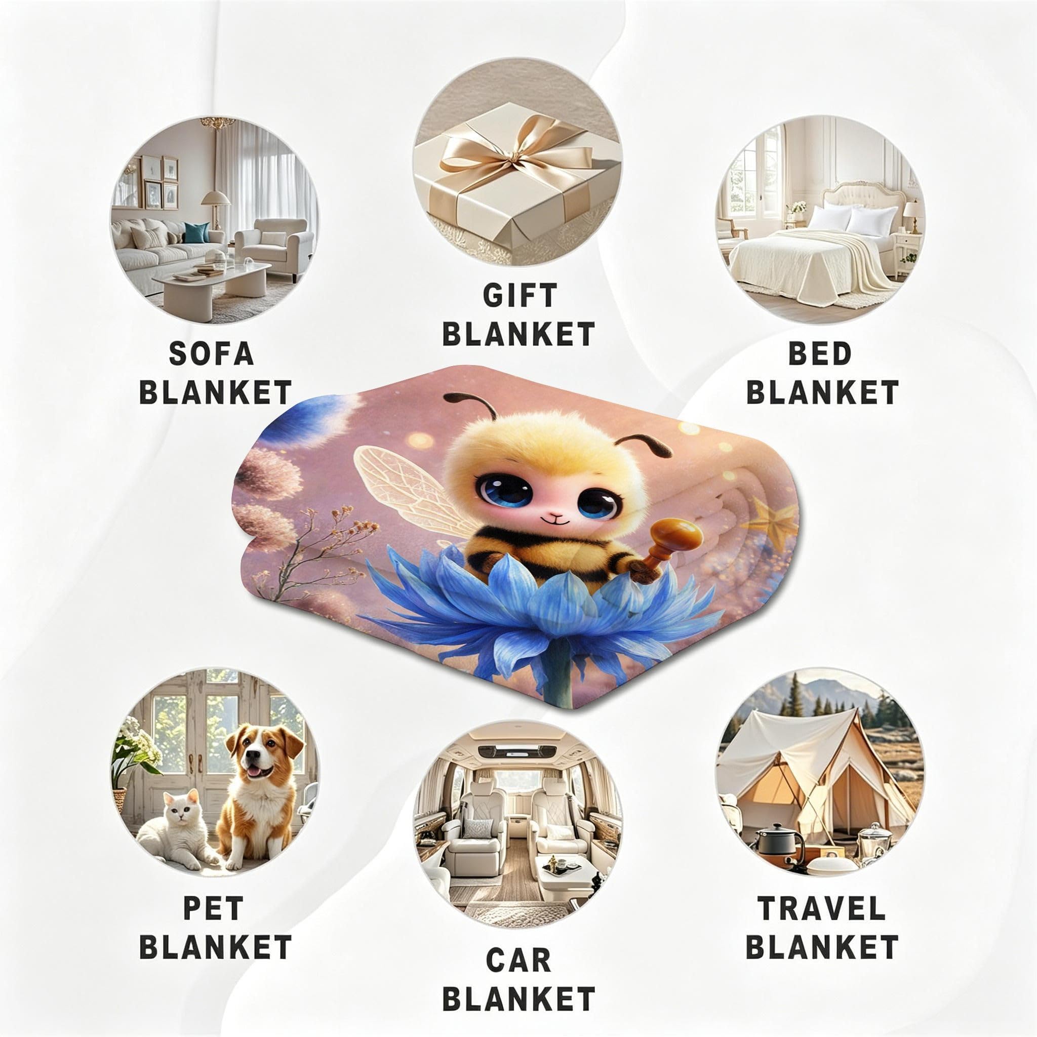 Manta XXL 240x260 cm Árbol Colorido Polar para Sofá Cama-A274