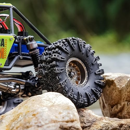 Miniatura 7 de INJORA Neumáticos 1.0  S5 Swamp Claw Mud Terrain Neumáticos para TRX4M AX24 Axial SCX24 FCX24 118 124 RC Crawler Car, 2.520 x 0.945 in, T1019