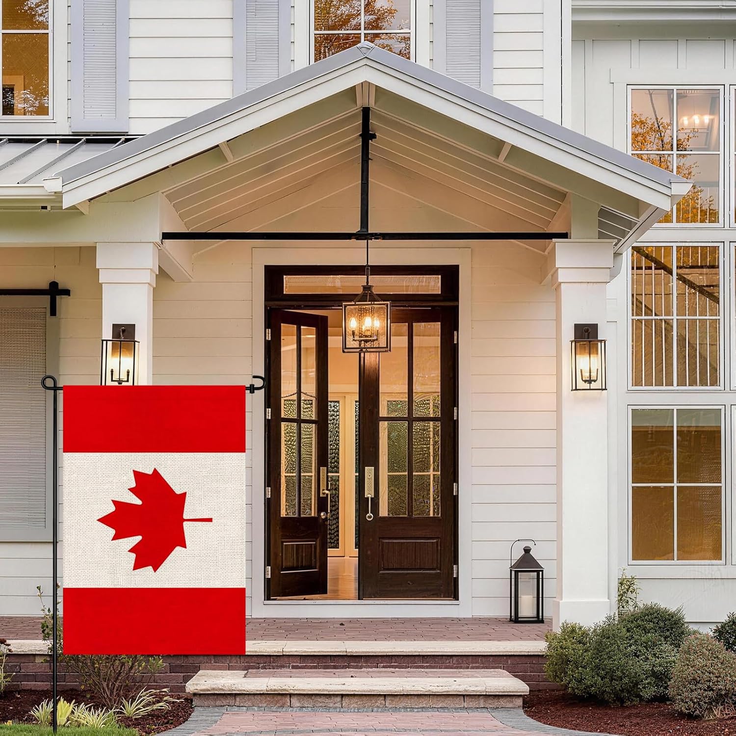 Canada Garden Flag 12x18, Small Canadian Flags for Outside Double-Sided Burlap Yard Flag, Fade-Resistant, Weatherproof Outdoor Decor for Porch Patio Lawn, Patriotic Holiday Display - Image 5