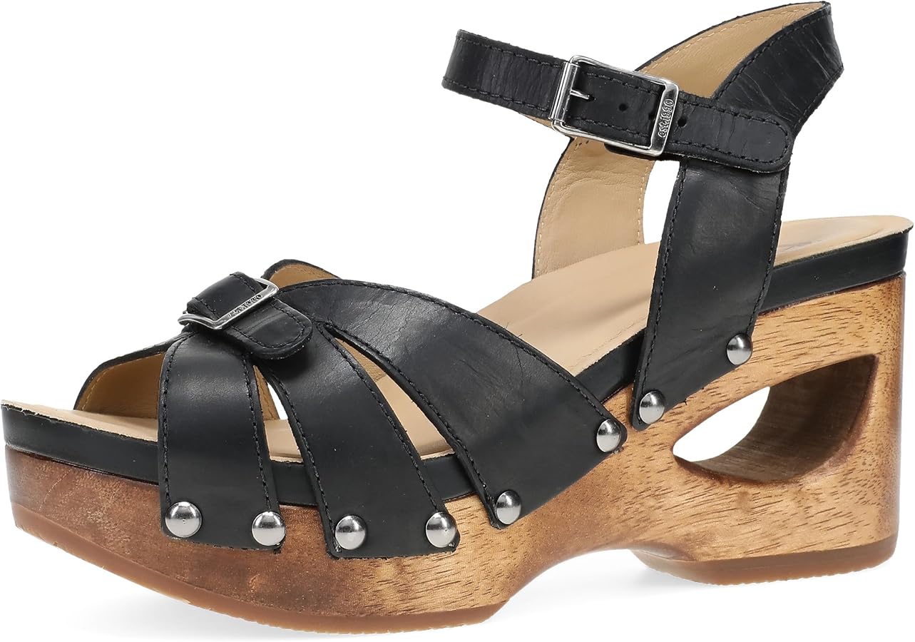 Amazon.com | Dansko Alanna Heeled Adjustable Sandal for Women