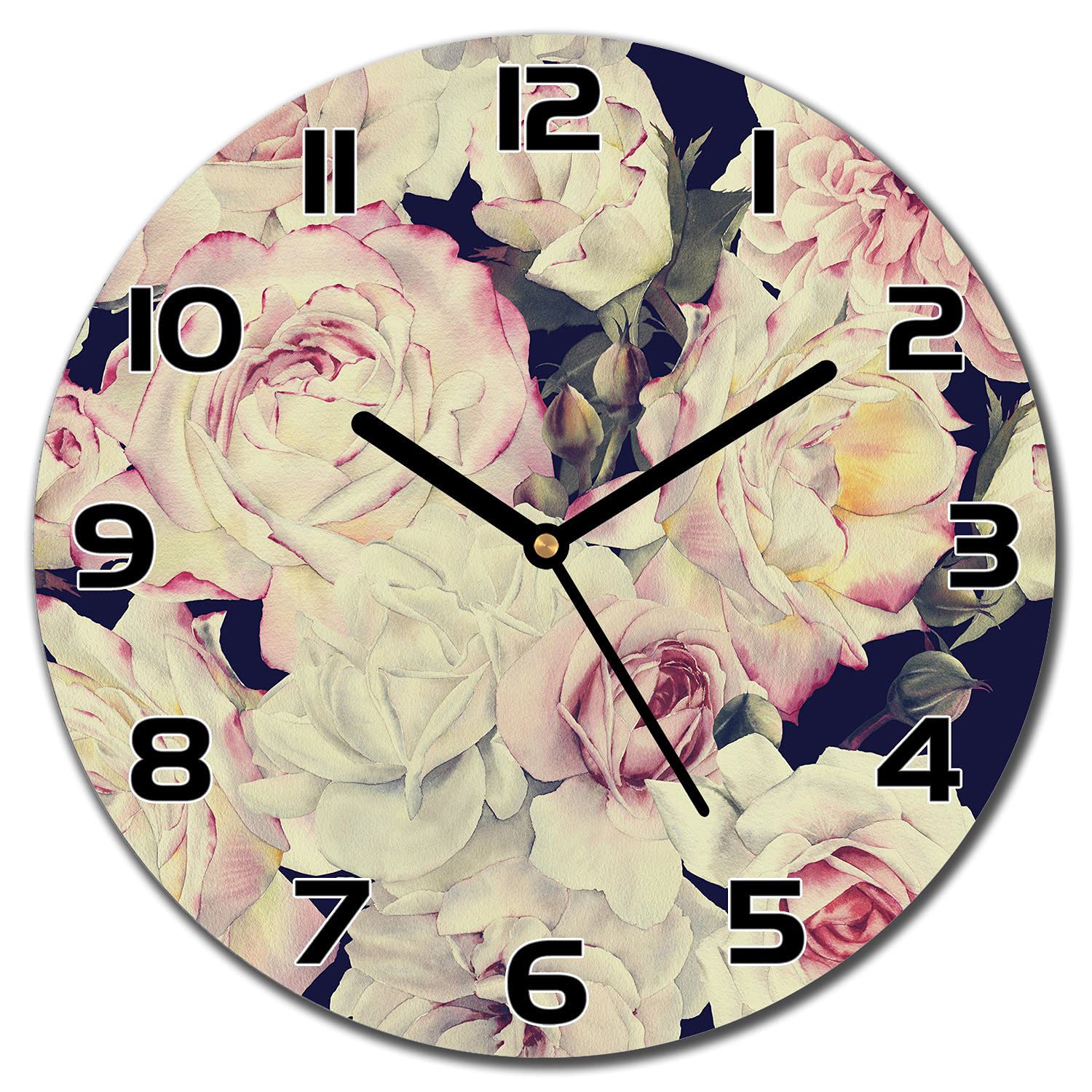 Horloge en verre de securite 30 cm Coloray aux finitions precises et graphiques
