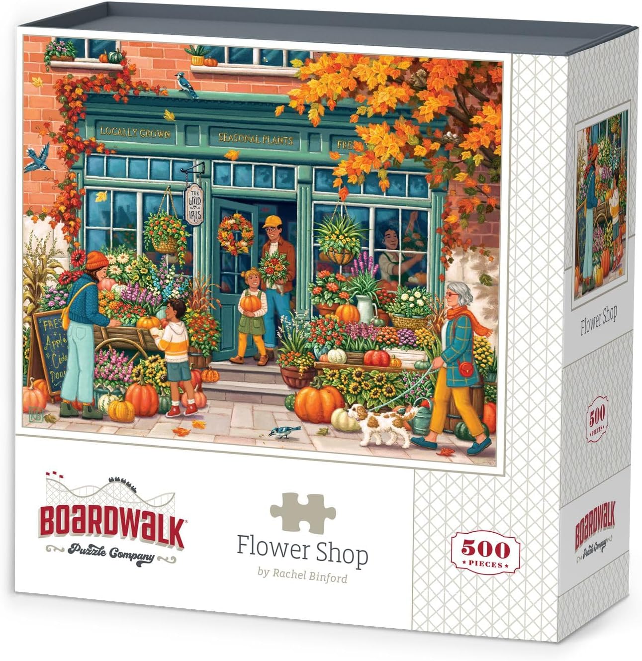 Boardwalk Puzzles Flower Shop, 500 Piece Jigsaw Puzzle for Adults, Made in USA