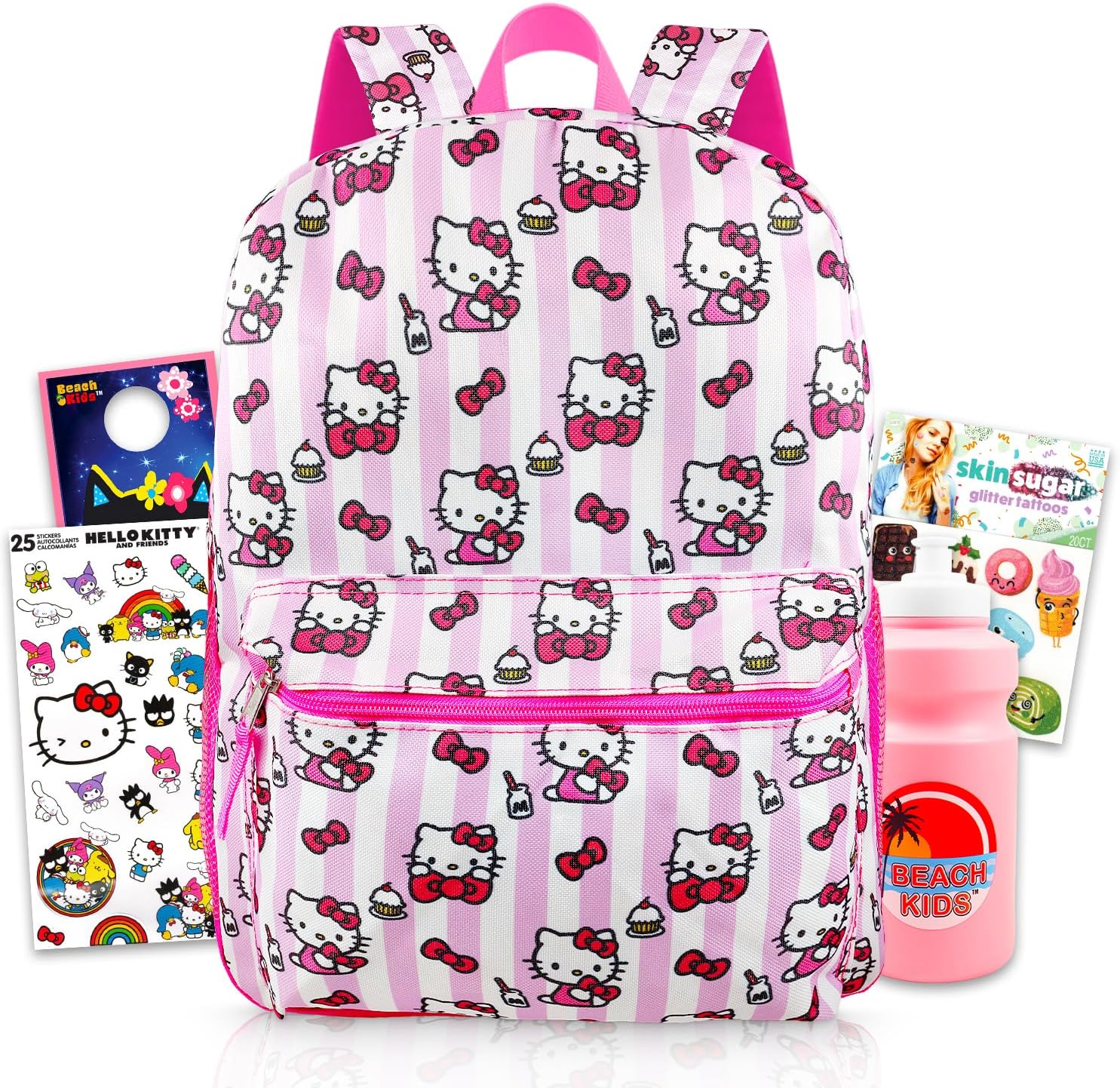 Hello Kitty Backpack for Girls School Bundle w/ 16in Bookbag + More