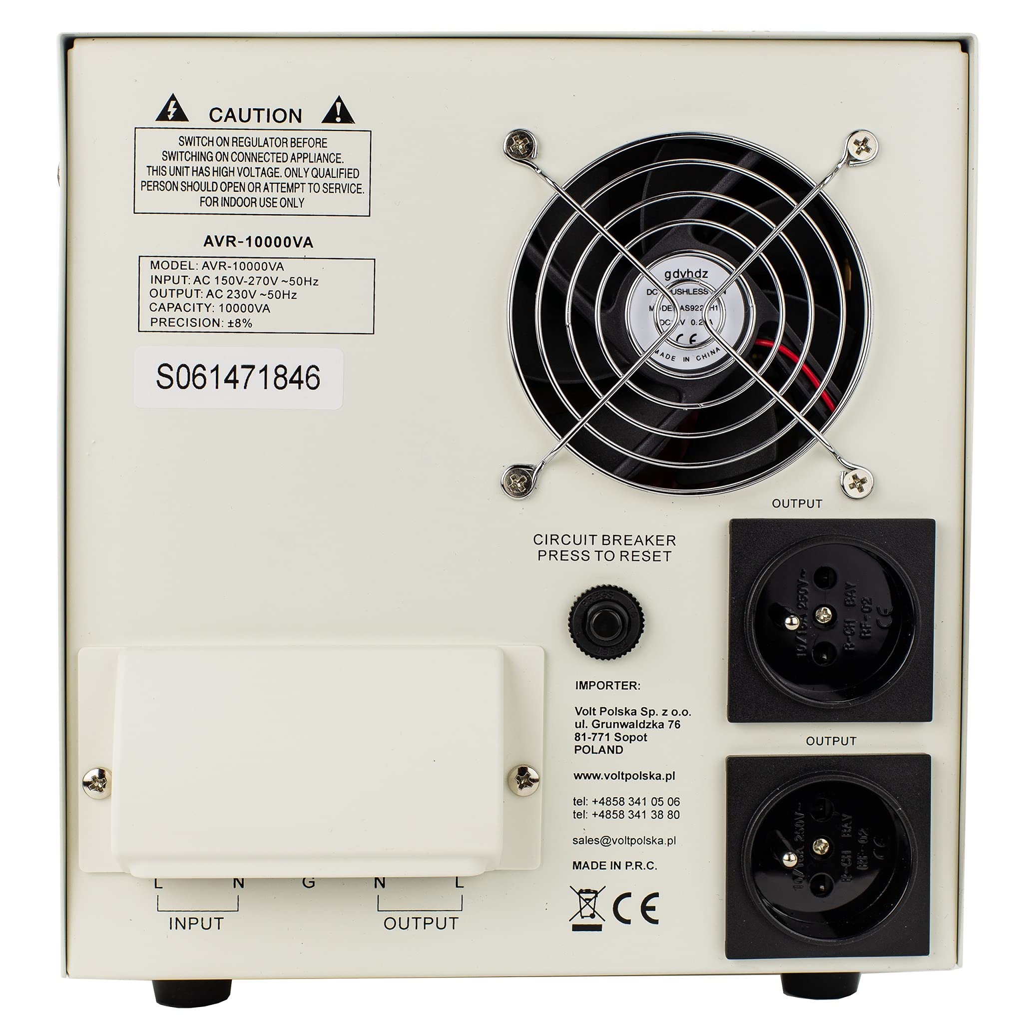 Stabilizzatore di tensione di rete AVR 10000VA