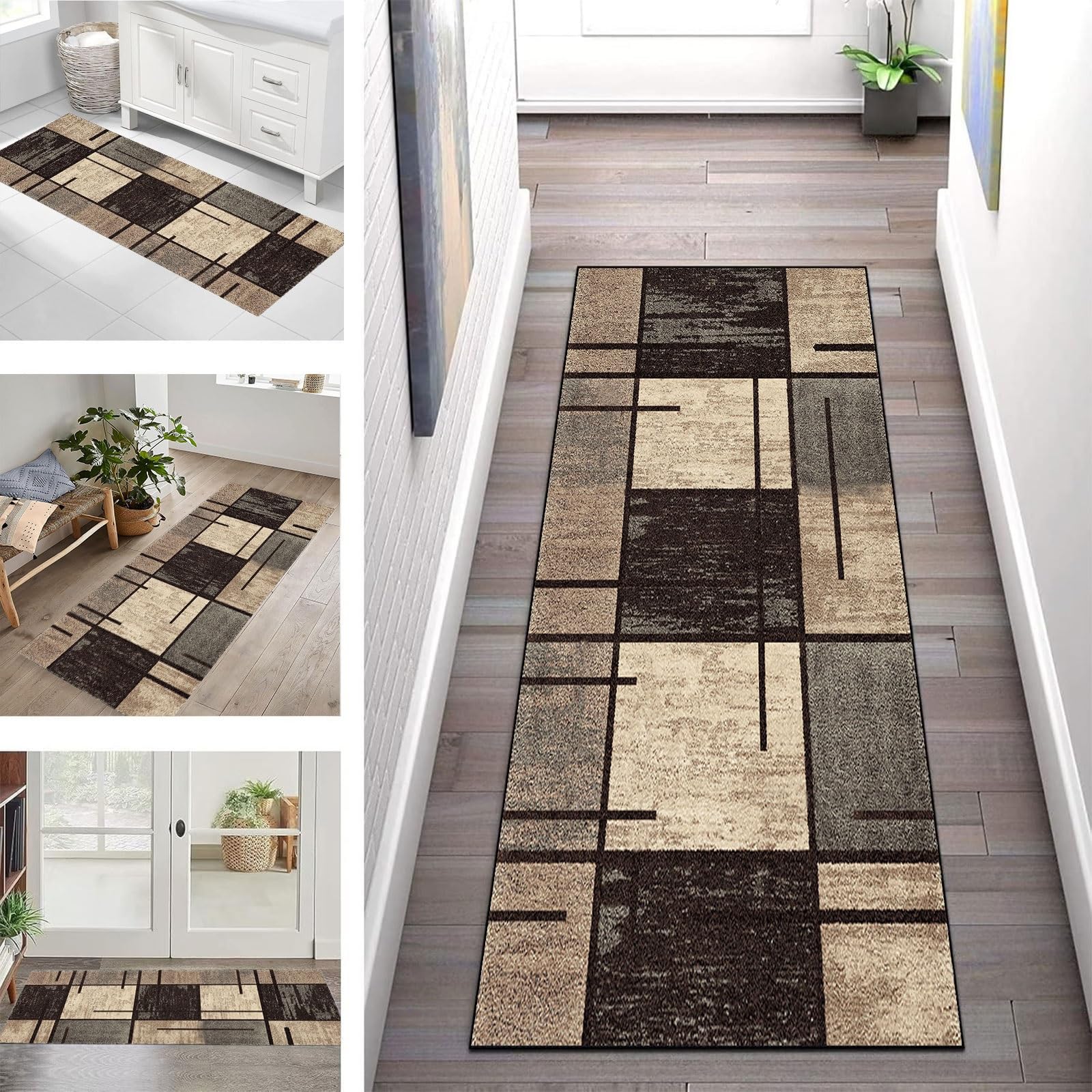 Tapis de cuisine 120 x 500 cm lavable pour un couloir et un salon chaleureux