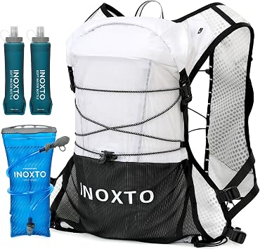 IX INOXTO Running Vest Hydration Backpack, Lightweight Running Backpack Hydration Pack with 1.6L Water Bladder Daypack for Trail Running Hiking Cycling Race Marathon for Women Men