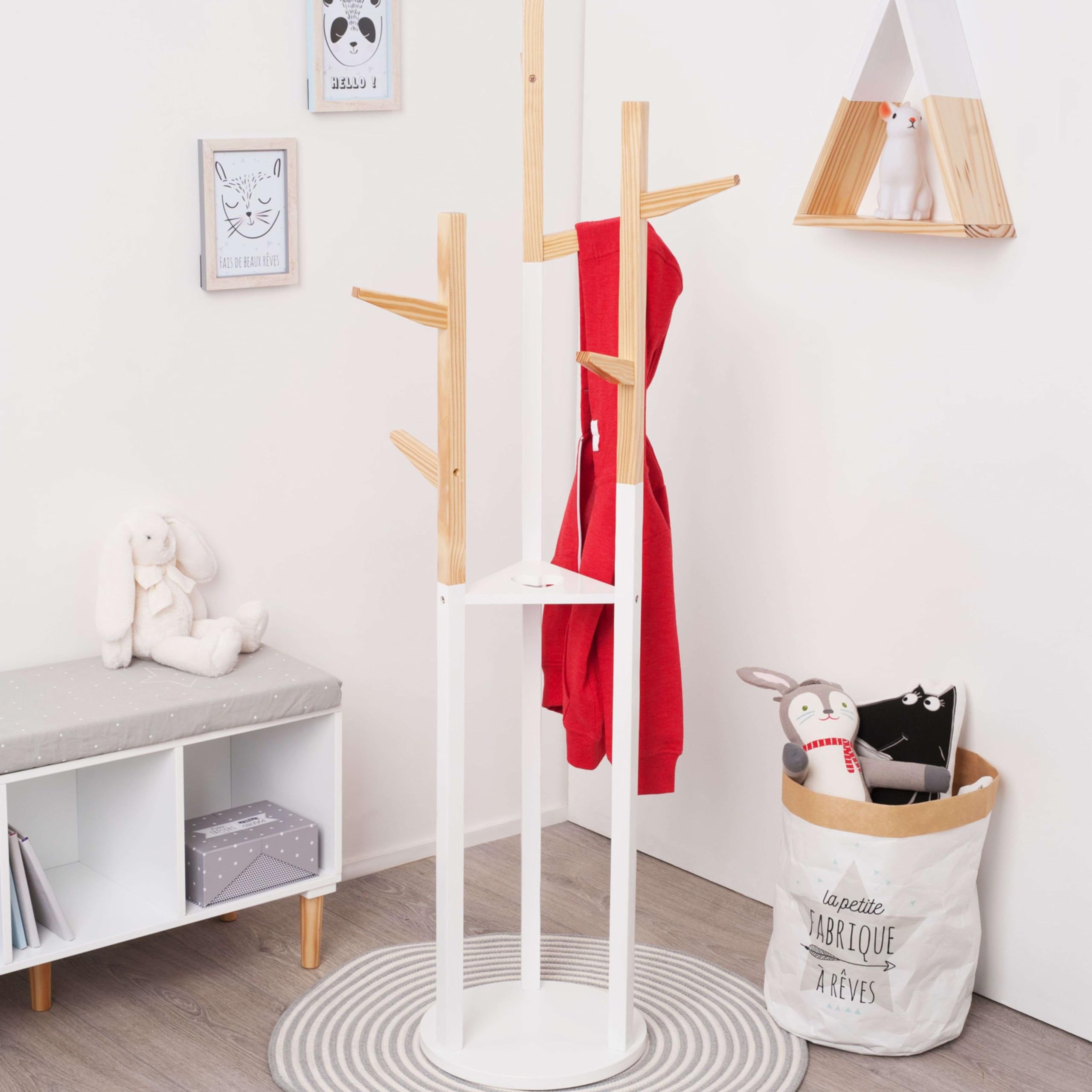 Montessori Mini Percheros Infantiles Perchero Infantil Blanco