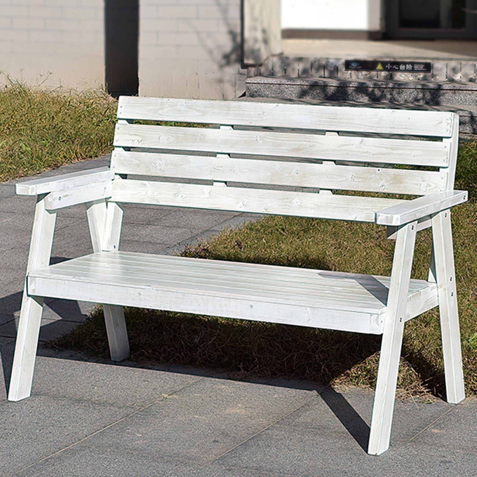 Banc de jardin en bois confortable pour éliminer le mal de dos dehors