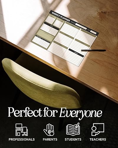 Miniatura 3 de The Know Collection - Bloc de notas semanal de 52 páginas sin fecha y seguimiento de hábitos, calendario de escritorio para productividad y gestión