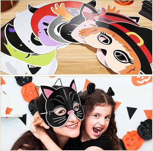 Miniatura 2 de PRETYZOOM 9 máscaras de Halloween divertidas de animales, máscaras de cosplay, máscaras de festival, máscaras de fiesta de máscaras, accesorios para