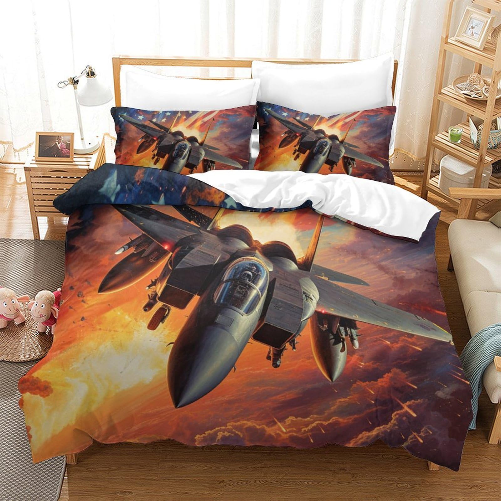 Housses de couettes avions de combat 3D pour relooker une chambre d'ado