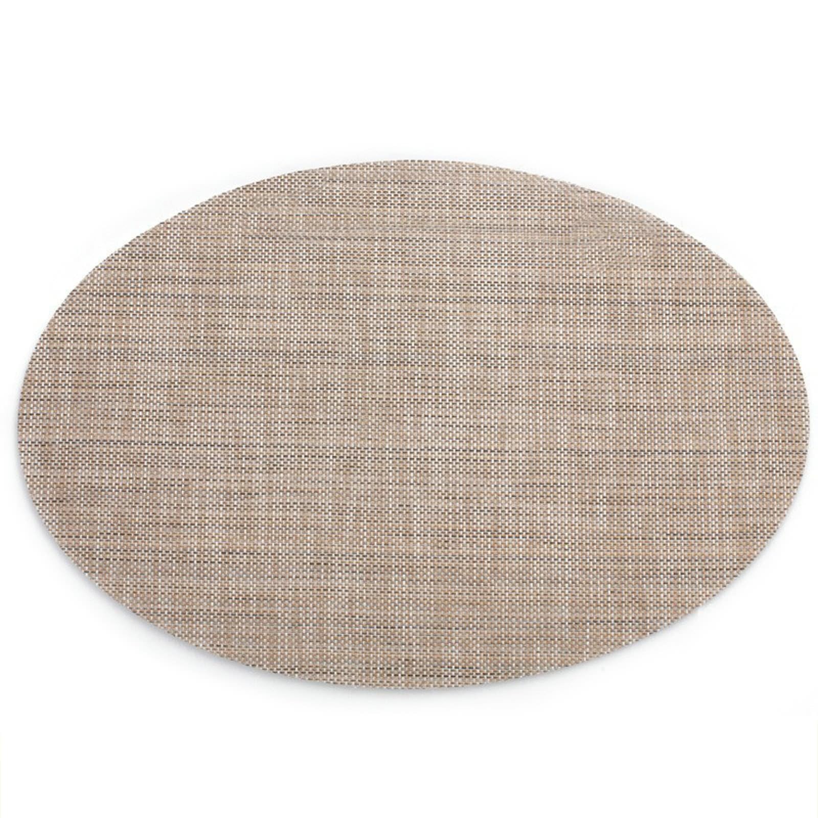 AMDXD Juego de 6 manteles individuales lavables navideños, ovalados, 70% vinilo, 30% poliéster, manteles individuales, elegantes, ovalados, monocolor, resistentes al calor, posavasos de Navidad,
