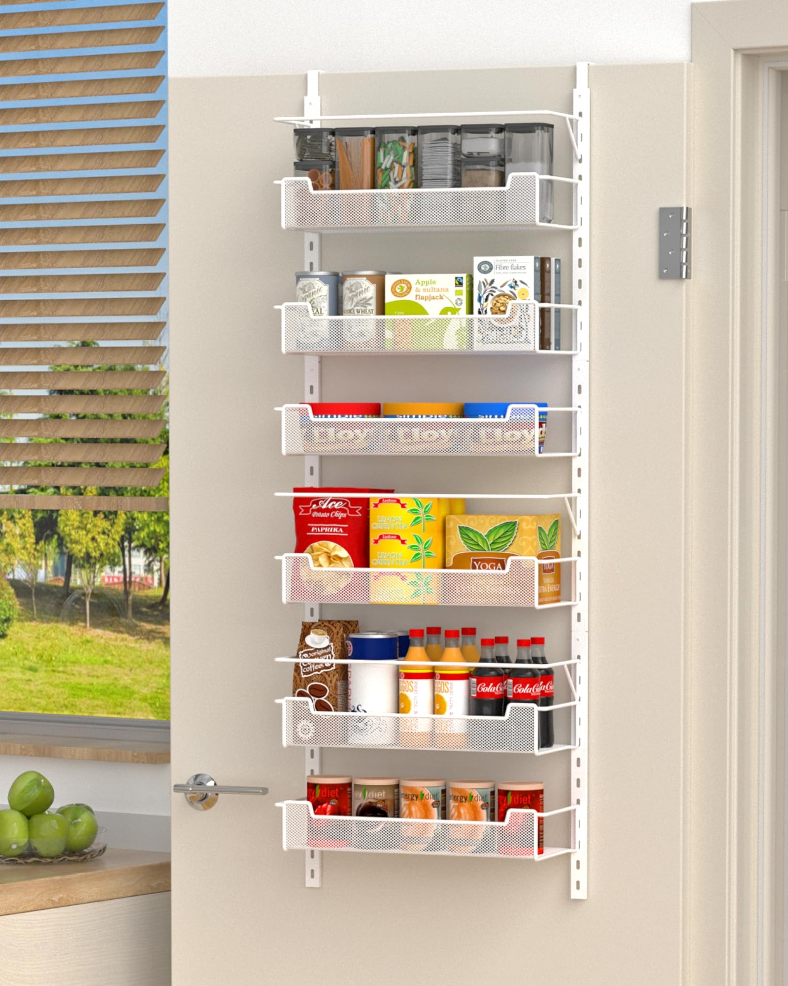 Organizer Per Dispensa 8 Livelli 2-in-1 - Da Appendere O Fissare A Parete Con Cestelli Regolabili