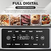 Vista 2 de Nuwave Brio Plus - Freidora de aire 6 en 1, gran capacidad de 7 cuartos de galón, control preciso de temperatura de 50 °F a 400 °F, antiadherente