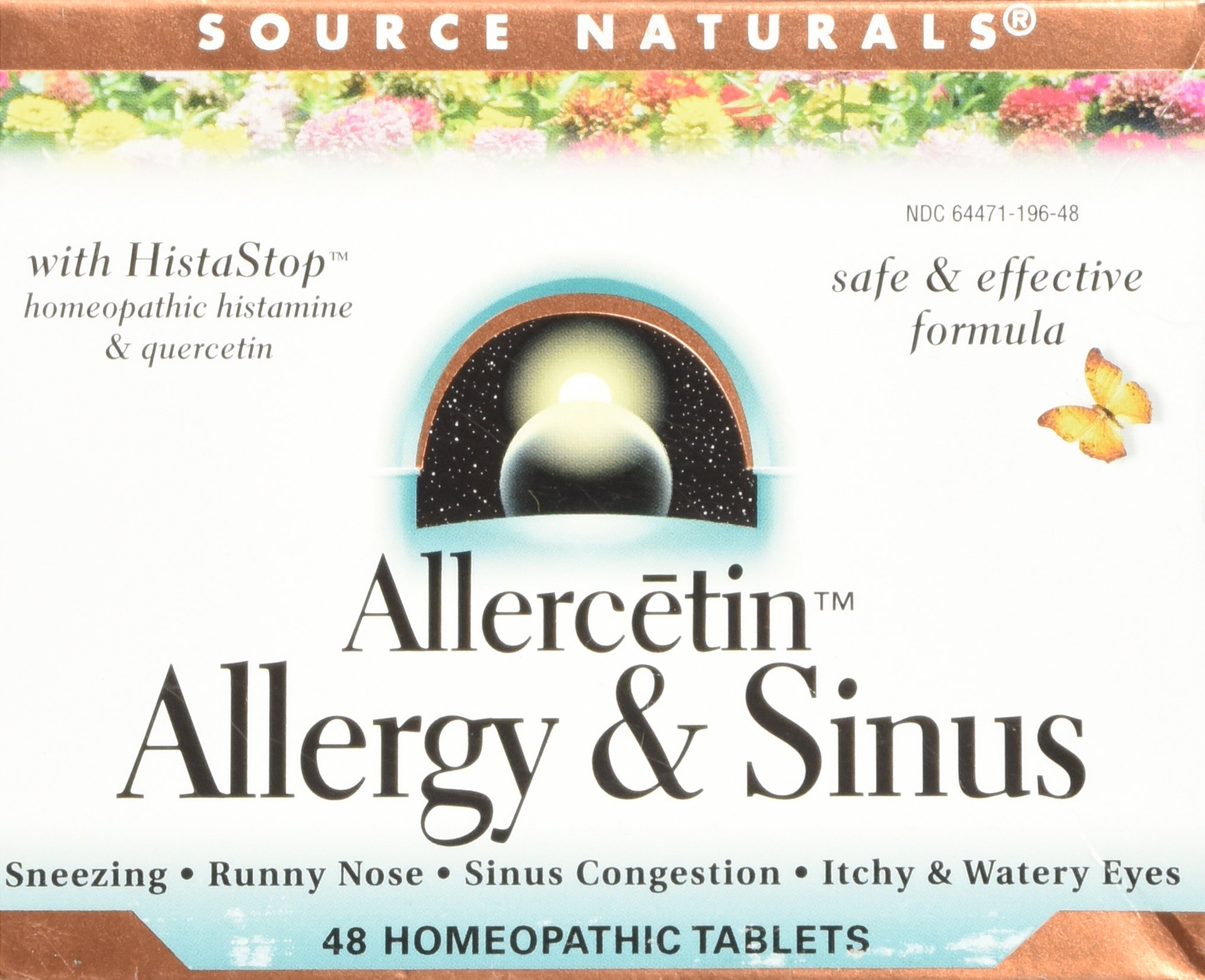 Source Naturals Allercetin Allergy & Sinus, Homeopathic Tablets, 48 tablets
