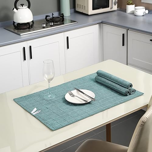 Miniatura 5 de Juego de toallas y paños de cocina de microfibra, 26 x 18 pulgadas y 12 x 12 pulgadas, juego de 12 paños de cocina a granel sin pelusa para secar