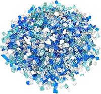 Vista 12 de Stanbroil - Vidrio ignífugo mezclado, 10 libras, Ónix Negro, Platino, Oro