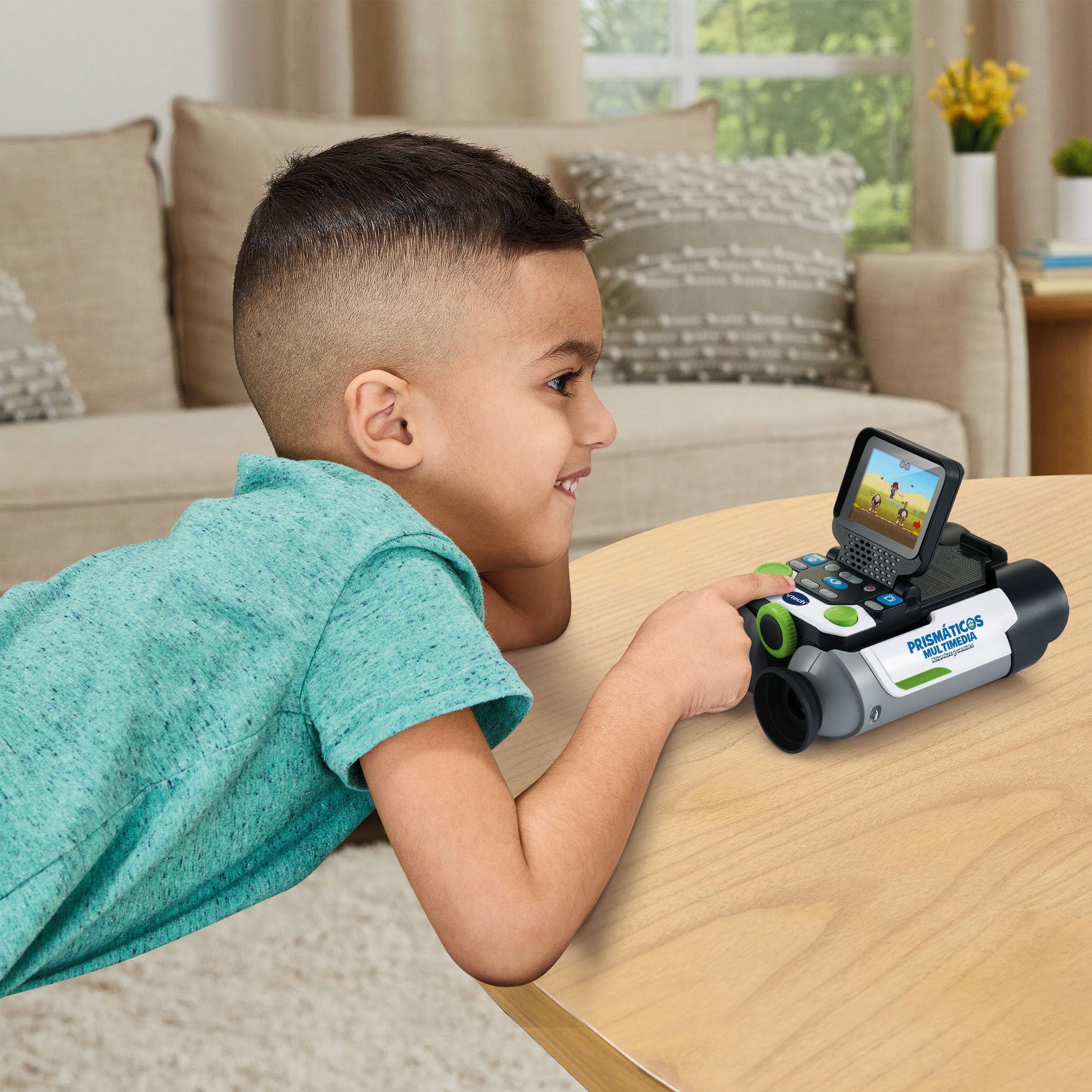 VTech - Prismáticos Multimedia Naturaleza y Aventura, Binoculares para niños con Cámara, Fotos y Vídeos, Visión Nocturna, Juegos Educativos, Diseño Ergonómico, Versión ESP