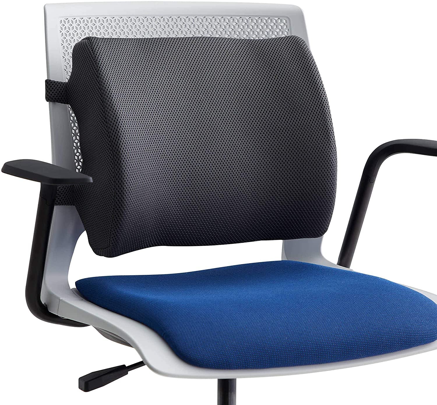 Linenspa Cojín lumbar de espuma viscoelástica | Almohada para la espalda | Respaldo para coche, silla oficina y viajes