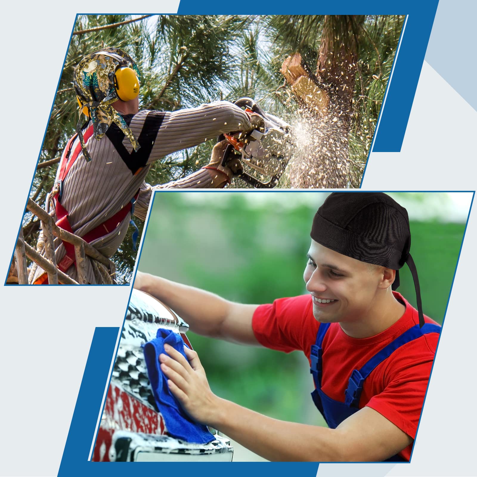 3 Pcs Welding Doo Rag Welding Cap Flame Resistant Cotton Welding Hat for Men Womens Welders Caps Mesh — view 6