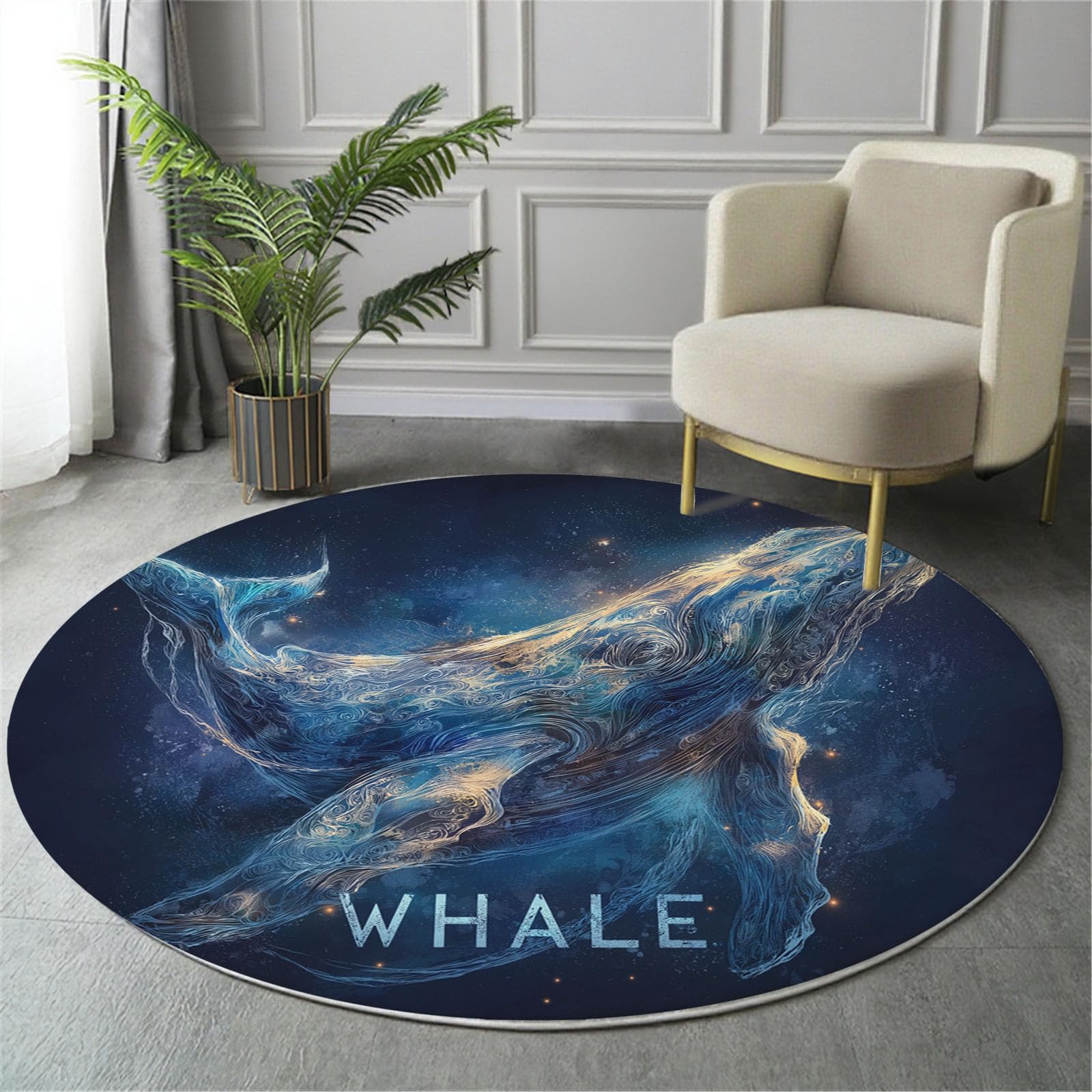 Tapis animal marin antidérapant et doux au toucher pour sécuriser le salon