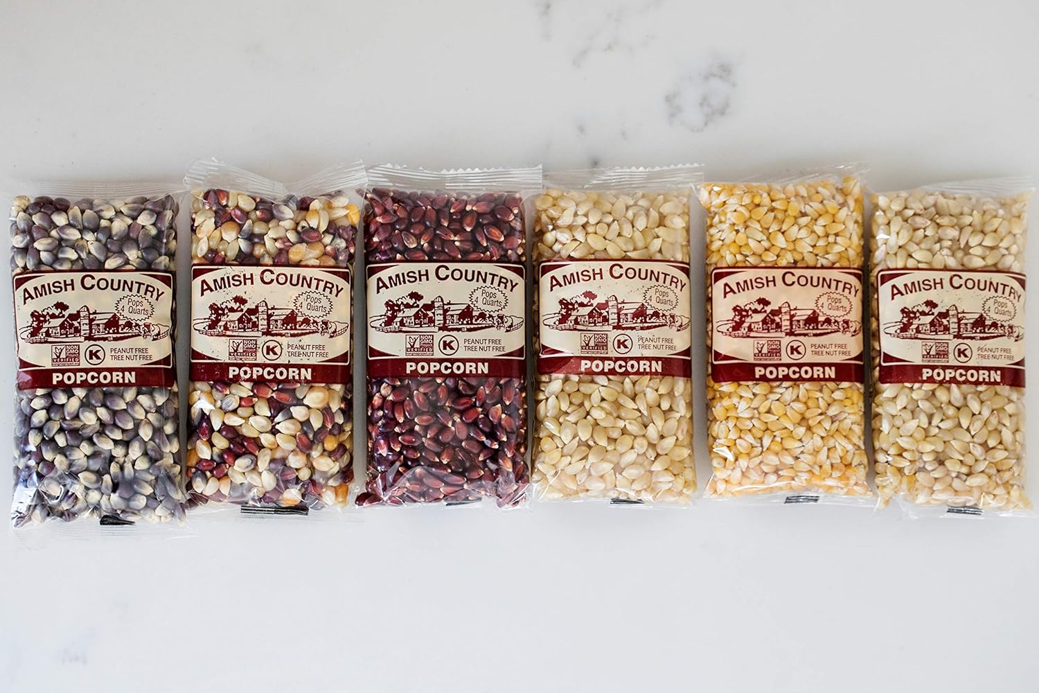 Amish Country Popcorn | 30-4 oz Bags | Popcorn Kernel Variety Set | Old Fashioned, Non-GMO and Gluten Free