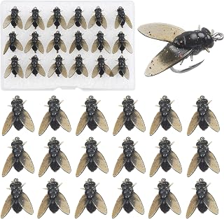 Bionic Fly Fishing Bait, 18/36pcs Flies Fishing Lures Kit Trout Jigs Swimbaits Dry Flies Artificial Soft Bait Fish Attractant with Fly Hook for Saltwater Freshwater Bass Trout Panfish 15mm