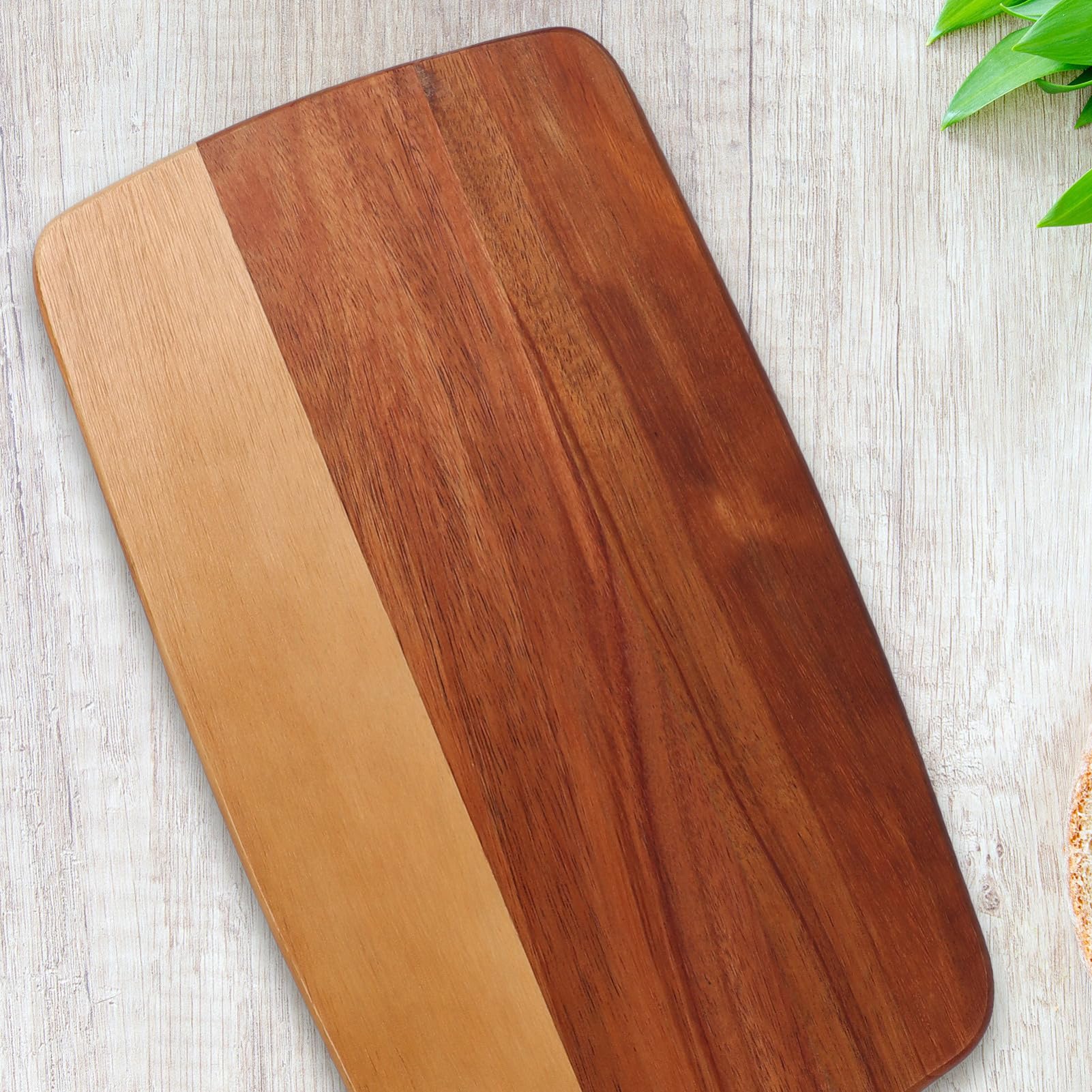 Tagliere da Cucina Facile da Pulire con Manico in Legno Design Antiscivolo, Uso Multifunzione per Carne, Pizza e Formaggio
