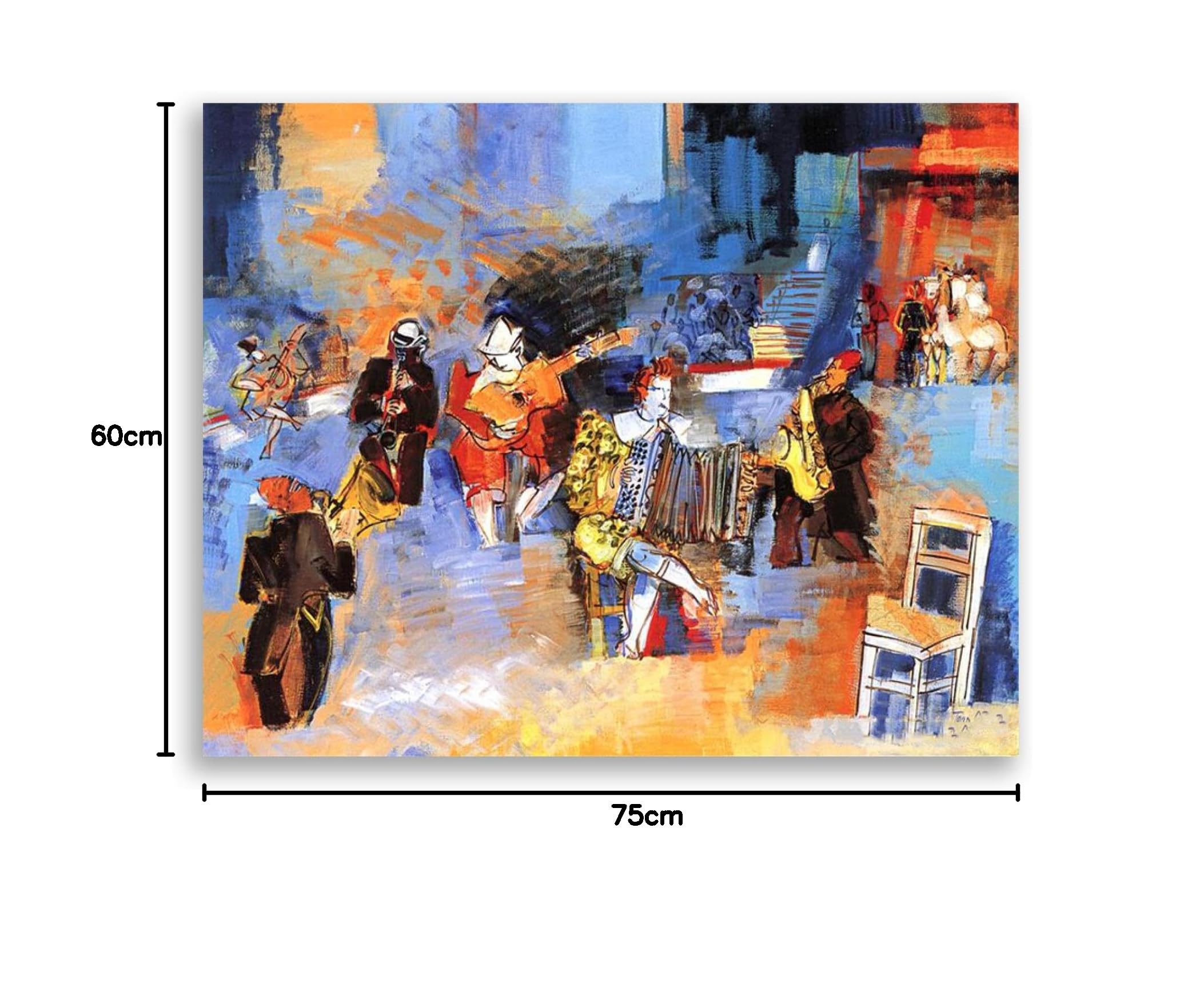 EYEZER Stampe e Quadri su Tela Quadri Famosi Dipinti su Tela Stampa di Immagini Artistica Musical Fantasia Arte della parete Poster e stampe Decorazioni per interni 60x75cm(24x30in) Senza cornice