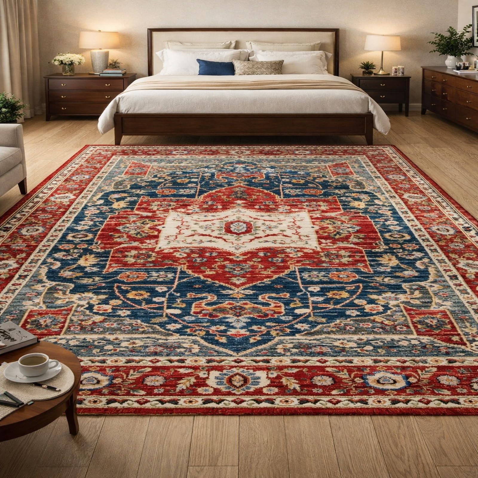 Tapis de salon chambre rouge bleu beige tapis de décoration 120x200