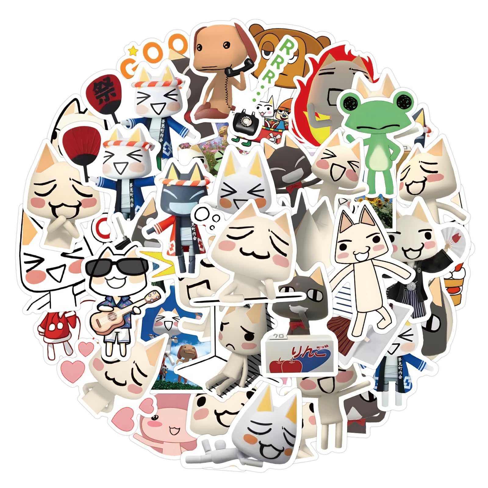 60 Pcs Dorothy Cat Graffiti Stickers for Water Bottles,Guitar,Bicycle,Laptop,Skateboard,Computer,Cat Animal Nordic Style Stickers Waterproof Vinyl,Scrawl Decoration for Girls Boys Children Teens - Image 4