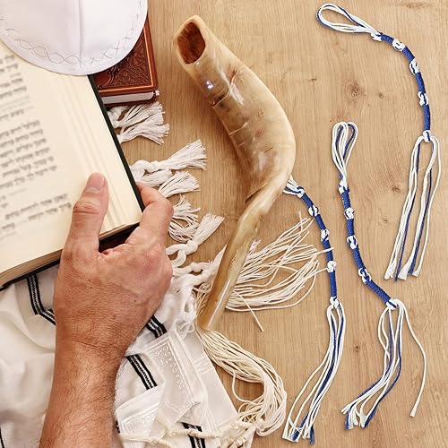 Miniatura 3 de Boao Tzitzits - Chal de oración con borlas pequeñas, accesorios para decoración del hogar, borlas